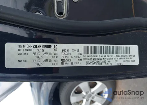 2013 Dodge Journey American Value Pkg из США, поврежденный, VIN 3C4PDCAB0DT529963